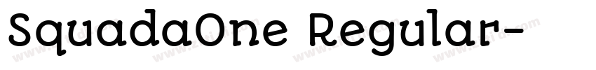 SquadaOne Regular字体转换